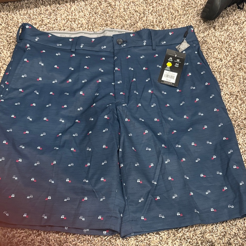 Walter Hagen Navy Patterned Men's Shorts